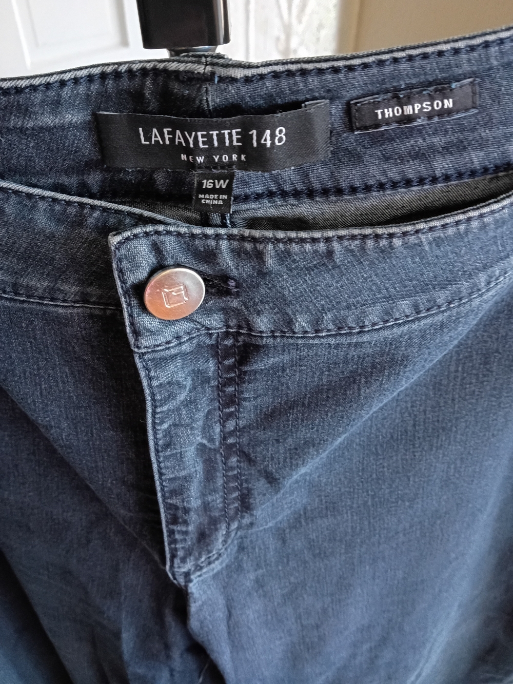 Lafayette 148 New York Men’s Thompson Slim Straight Dark Blue Jeans Size 16
